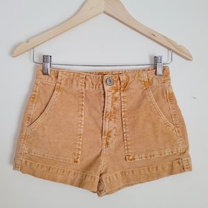 American Eagle Mustard Corduroy Shorts